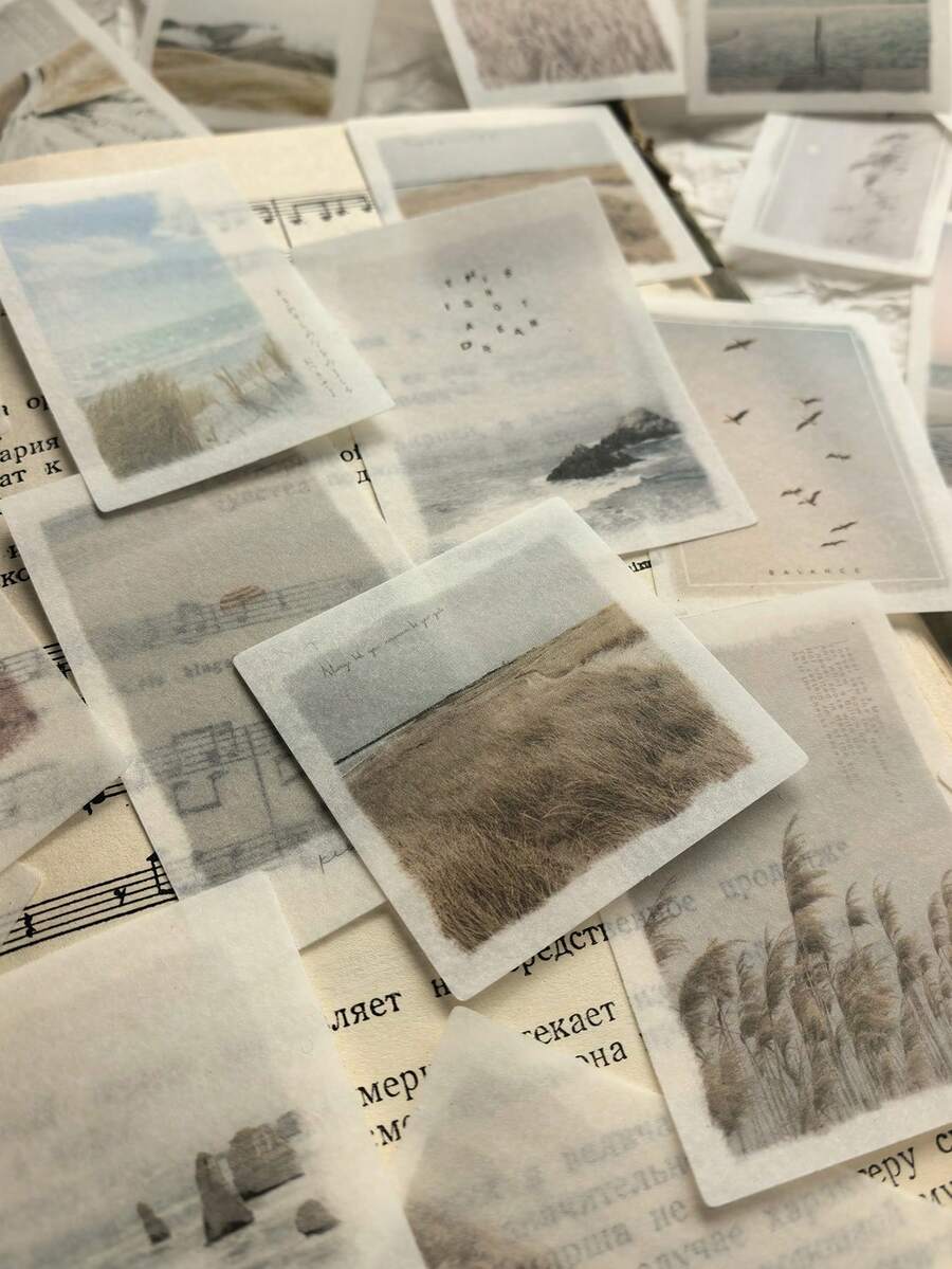 1 Pack 52pcs Landscape Poetry Washi Stickers DIY Scrapbook Journaling Material Stickers - DT238 - View 1