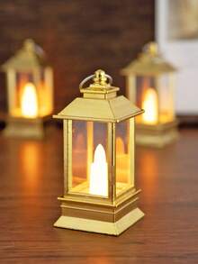 1pc Home Decoration Mini Retro Decor Lantern Light, With Battery, Indoor Room Desktop Decoration Night Light, Mini Wind Light, Suitable For Festivals, Parties, Christmas Decor, Bedroom Decor LED Candle Light, Christmas Decor Light, Gift For Friends - House-shaped Lantern - View 13