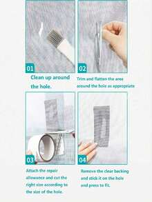 1 Roll Self-Adhesive Window Screen Repair Tape, Insect-Proof Screen Hole Repair Patch, Suitable For Dorm Door/Curtain Mesh/Grid Repair, Strong Adhesive Window Screen Repair Tape, Can Repair Tears And Insect Mesh (Due To Different - A - View 4