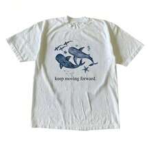 Essential Basic,Gildan Men'S And Women'S T-Shirt, Whale Keep Moving Graphic Tee, Animal Tee, Unisex T-Shirt, Gift T-Shirt, Y2K Unisex Graphic Tee - White - View 9
