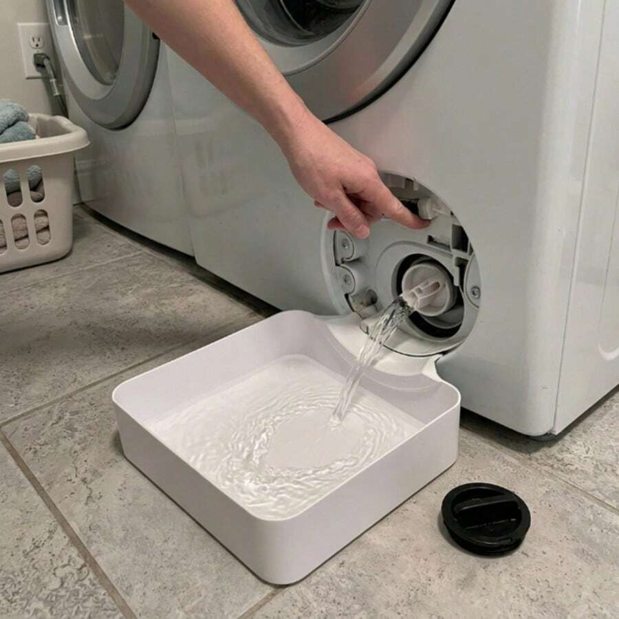 2pcs Washing Machine Drain Pan Drip Tray, Laundry Room Waterproof Floor Protection Mat, Anti-Overflow Anti-Leakage Tray, Durable Washing Machine Accessories, Home Laundry Area Cleaning Supplies And Storage Organizer
