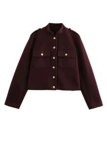 Women Jackets - Burgundy - View 8