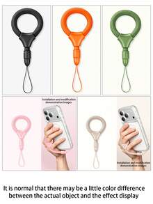 Short Side Mini Hanging Chain Adjustable Length Multi-Function Braided Wrist Strap Compatible With DJI/Bluetooth Earphones/Phones - Multicolor - View 3