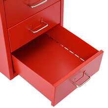 YUNRUX Vertical Metal Filing Cabinet With 6 Drawers And Lock For Home Office 11*16*27in - 紅色 - 查看 3