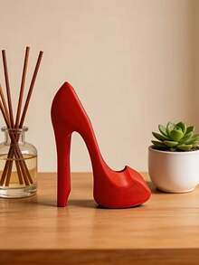 Creative Red High Heel Phone Stand, 3D Printed, Perfect For Decorating Desk Or Bedside Table. It's A Valentine's Day Or Easter Phone Stand Decoration, Office Desk Decor, Gift Decoration. - High Heel - View 11