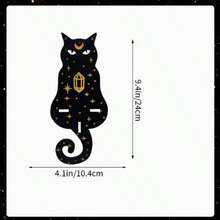 1pc Wooden Crystal Display Shelf, Home Decor Candle Holder, Moon Phase Jewelry Organizer, Rustic Style Floating Wall Shelf For Crystals, Stones, Essential Oils, Candles, Wall Decoration - Cat-shaped Storage Shelf - View 7