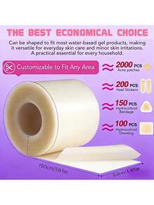 1roll Hydrocolloid Freely Cuttable - Multicolor - View 4
