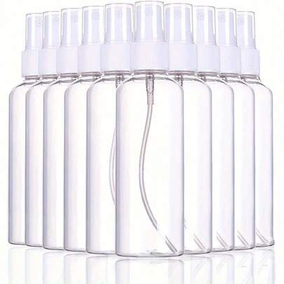 1 peça/2 peças/3 peças Garrafas de Viagem Recarregáveis com Spray de Névoa Fina, Garrafas Dispensadoras de Viagem Mini, Recipientes de Líquido Recarregáveis, Garrafas de Spray de Limpeza Essenciais para Viagem