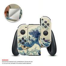 Full Body Vinyl Protective Film Compatible With Switch OLED, Handheld Controller Full Set Stickers, Waterproof Wear-Resistant, Easy Removal Without Residue - View 5