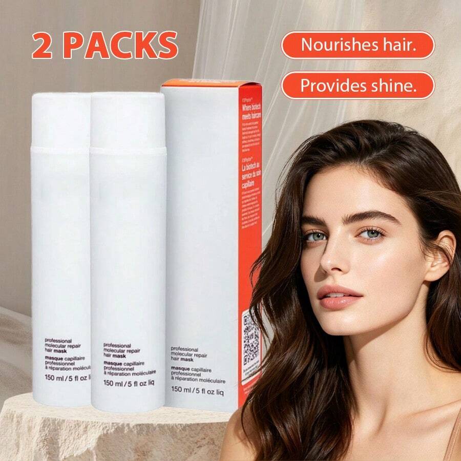 4PCS Hair Mask Molecular Hair Mask Hair Care Product,No-Rinse Molecular Hair Mask, Repairs Dry Or Damaged Hair, Reverses Hair Damage Caused By Bleaching, Dyeing, Chemical Treatments And Heating,Suitable For Both Men And Women. - 2pcs - 查看 1