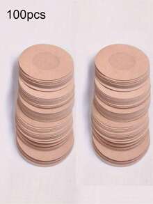 10/30/60/100pcs Disposable Invisible Nipple Covers, Standard Size 6cm, Seamless Breast Petals For Party Dresses - Apricot - View 11
