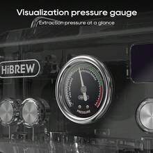 HiBREW H10A Semi-Automatic Espresso Machine , Adjustable Temperature And Cup Volume, 58mm Commercial-Grade Portafilter, 1.6L Large Capacity Removable Water Tank, OPV+NTC Dual Temperature Control Protection, Cold Brew And Hot Extraction Dual Modes - 查看 4