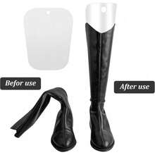 2/10pcs Transparent Long Shaping Inserts, Resilient And Sturdy, Won't Bend Or Collapse, Smooth Edges Won't Damage Sock Cuffs, Suitable For Various Over-The-Knee Long Socks, Stable Shape Retention For Seasonal Storage, Effectively Maintains Sock Shape And Prevents Deformation - A - View 1
