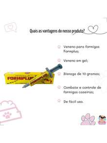 Formicida Mata Formiga Em Gel Veneno Formiplus 10g Quimiagri - 10g - Visão 3