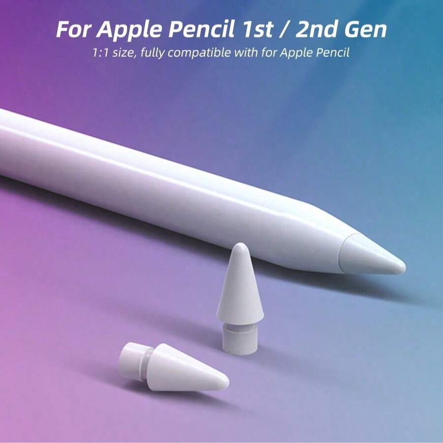 1/4/8/20pcs Replacement Tips Compatible With Apple Pencil 1st & 2nd Gen, Compatible With IPencil, Dual-Layer Tips Compatible With Apple Pencil, Stylus Replacement Tips, Wide Application, More Durable
