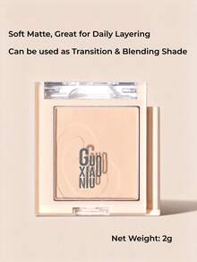 GUOXIAONIU Single Color Eyeshadow Portable Matte Shimmer Eyeshadow Daily Natural Eye Makeup 12H Long Lasting Makeup Lightweight And Portable For Travel & Daily Makeup Touch-Ups - #Off-white - View 6