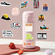52PCS Cartoon Running Stickers Nostalgia Harajuku Guitar Creative Kawaii Laptop Fashion Art Pictur Phone Cases Suitable Sticker - Multicolor - View 7