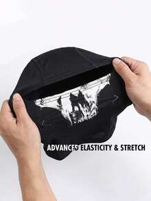 Multiple Horror Pattern Quick-Dry Headwear, Breathable Lightweight Sweat-Proof Face Mask, Windproof, Suitable For Motorcycle Riding, Cycling And Street Sports, UV Protection Headgear, Suitable For Running, Fishing, Halloween Cosplay And Outdoor Activities - Multicolor - View 10