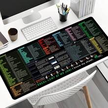 1pc Office Multi-Function Shortcut Mouse Pad, Excel Large Size Mouse Pad, Multiple Sizes Rubber Non-Slip Bottom Design, Decorative Desk Pad, Suitable For School, Home, Gaming, Editing, Data Formatting, Workbook And Other Basic Uses - View 4