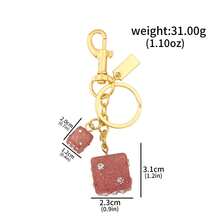 Stylish Pink Dice Crystal Keychain Cute Y2K Style Handbag/Backpack Decoration Key Ring Women's Sparkling Jewelry Gift Car Key Pendant - Multicolor - View 13