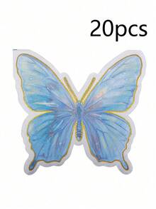 60/20pcs Asymmetric Butterfly Printed Napkins, Disposable Double-Layer Patterned Paper Towels, Butterfly Print Party Napkins, Suitable For Dining, Baking, Holiday Parties And Wedding Decorations, Theme Parties, Birthday Parties - Multiple Styles - View 11