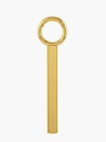 1件 925純銀精緻星月馬眼形耳釘穿孔吊墜 DIY 耳環環扣飾品，手工珠寶配件，日常配戴 - 金色 - 查看 14