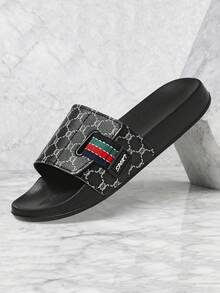 36-50 Plus Size Men's Slippers, Large Size, EVA Lightweight Soft, Anti-Slip Slippers, Wear-Resistant Thick Sole, Open Toe Sandals, Daily Wear And Outdoor Beach - 1993-black - View 1