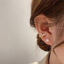 Exquisite Crystal Leaf Flower Stud Earrings For Women, Wedding Party Jewelry - Yellow Gold - View 8