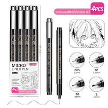 Micro Liner Pens - 4/6/12/18/21pcs Multi-Function Black Fine Tip Pens With 21 Tip Sizes, Ultra-Fine Needle Pen Set, Suitable For Detailed Drawing, Sketching And Writing - Perfect Choice For Artists And Hobbyists, Architectural Drafting And Woodworking Marking Pens - Sets - View 13