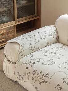 1 Stück Chenille-Sofabezug mit hohem Flächengewicht, rutschfeste haustierfreundliche Sofaauflage, dekorativer Stoff für alle Jahreszeiten und Feiertage, Heimdekoration, geeignet für 1/2/3/4-Sitzer Sofa Armlehne und Rückenlehne - Beige - Übersicht 6