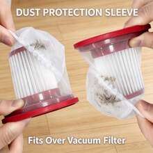 100/50/10pcs Vacuum Cleaner Dust Filter Covers, Effectively Traps Hair And Dirt, Breathable Non-Woven Fabric Material, Does Not Affect Suction, Vacuum Cleaner Helper - A - View 2