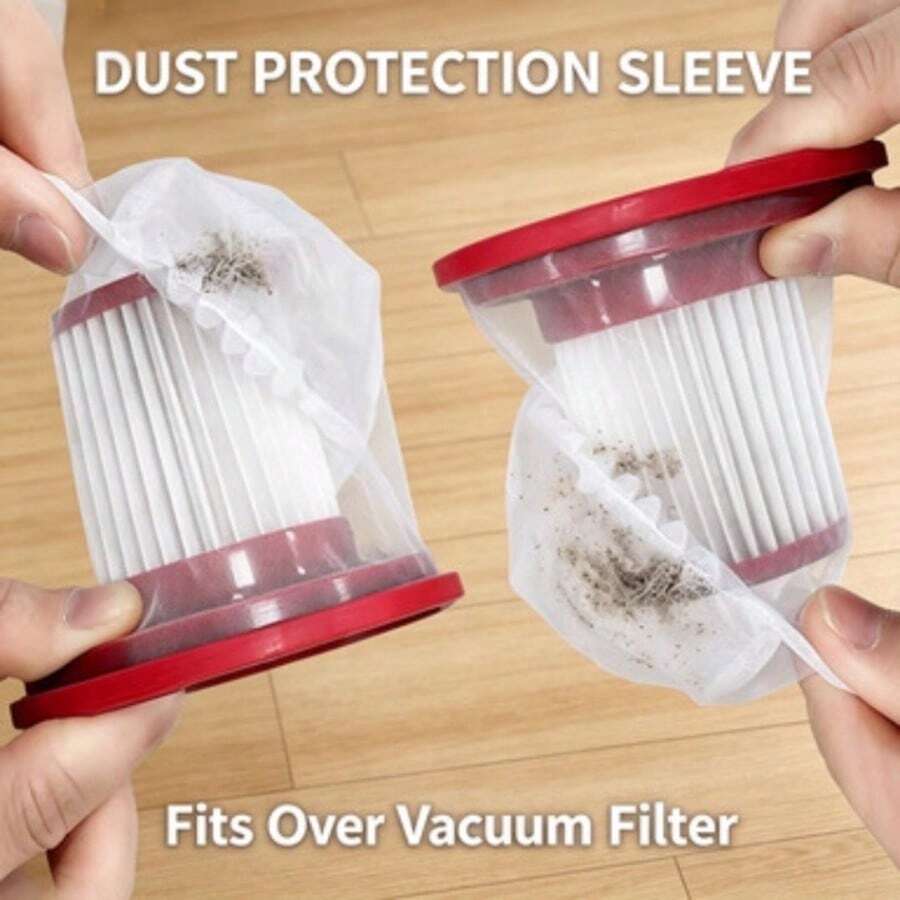 100/50/10pcs Vacuum Cleaner Dust Filter Covers, Effectively Traps Hair And Dirt, Breathable Non-Woven Fabric Material, Does Not Affect Suction, Vacuum Cleaner Helper