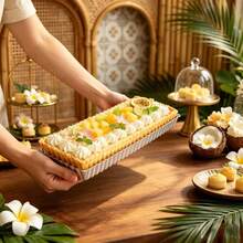 1/2 buah Cetakan Persegi Panjang Aluminium dengan Dasar Bergelombang, Piring Pai Asin dengan Pinggiran Krisan Prancis Persegi, Cetakan Pai Buah Persegi Panjang Anti Lengket, Cocok untuk Memanggang, Perlengkapan Dapur Buatan Tangan, Cocok untuk Natal dan Acara Khusus - Perak - View 6