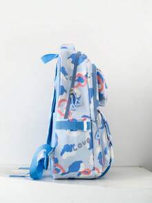 2026 Cute Colorblock Women's Backpack, Multi-Pocket Nylon Student Backpack, Girls Cute Laptop Backpack Set - Multicolor - View 6