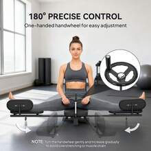 SOOZIER Split Machine, 180° Adjustable Leg Stretcher Machine With Handwheel, Heavy Duty Leg Stretching Equipment For Flexibility, Home Gym Fitness, Yoga And Dance, Black - Black - View 5