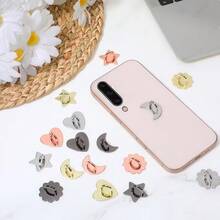 4PCS Heart Sunflower Star Moon Shaped Multi-Function Phone Ring Holder, Universal Anti-Drop Creative Phone Case Accessory For Smartphones And Tablets - Multicolor - View 2