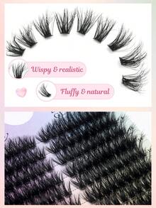 14 Rows 80D False Eyelashes, 252 Clusters Ultra-Dense Large Capacity, European And American Style Cat Eye Lashes, Natural Fluffy Big Eye Makeup Essential, DD Curl, 8-16mm Mixed Length, 3D Stereoscopic Eye Makeup, Beginner-Friendly DIY Quick Wear, Saves Makeup Time, Soft And Lightweight Material, Comfortable Wear Without Eye Pressure, Suitable For Daily, Party, Photography, High Cost-Performance Practical Choice, Suitable For Personal Use And Thoughtful Holiday Gift, Cat Eye Lashes, Halloween - DD - View 6