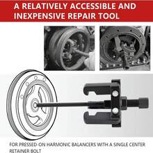 Adjustable 3‑Jaw Harmonic Balancer Puller Kit, Heavy‑Duty Durable Disassembly Tool For Harmonic Damper Removal, For Vehicle Repair & Maintenance - A - View 8