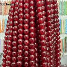 100顆 8mm 仿玉彩色玻璃圓珠,DIY手鍊串珠散珠 - 彩色 - 查看 15