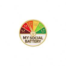 "MY SOCIAL BATTERY" Funny Mood Indicator Lapel Enamel Pins And Brooches Badge Pins For Backpacks Bags Backpack Cool Decoration Friend For Gifts - Multicolor - View 5