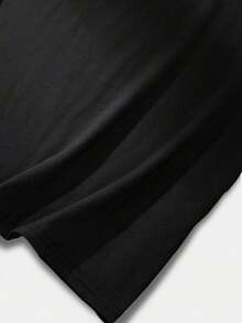 Men's Letter Print Crew Neck Short Sleeve T-Shirt And Loose Straight Leg Pants With Pockets Set - Black - View 12
