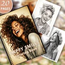 LOHO Time Immersive Coloring Book, Happy Women Smiling Theme, Stress Relief Coloring For Life, Adult Art Journal, Ideal Holiday Gift - A4 - View 1