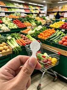 1/3/5/10pcs Random Color Shopping Cart Keychain, Creative Party Favor Pendant, Portable Practical Anti-Loss Shopping Cart Token/Coin Key Ring - Multiple Styles - View 6