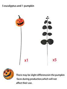 30pcs Halloween Decoration Branches Set - Black Branches And Pumpkin Lantern Branches, Suitable For Halloween Party Decoration, Horror Center Decoration, Home Decor, Room Decor, Bedroom Living Room Tabletop Decoration - Multicolor - View 9