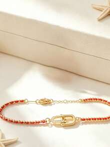1 PC Ultra Thin Hand Rope Flower Bracelet Dainty All Match Women Bracelet - U-shaped Link Bracelet - View 2