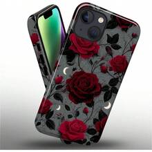 Case For  13  14, Hybrid Heavy Duty 2 In 1 Full Body Rugged Shockproof Protection Glossy Case For  13  14 - Night Red Rose - 白色 - 查看 3
