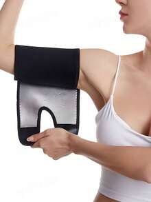 1 Pair Sauna Arm Bands - Enhanced Sweat Arm Bands With Silver Lining For Weight Loss And Fat Burning Fitness - Silver - View 8