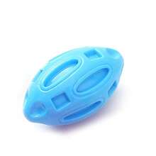 Pet Toy Durable TPR Squeaky Football Dog Supplies Teeth Cleaning Chew Toy Ball - Multicolor - View 4