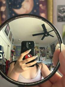 1/2Pcs Car Sun Visor Wide Angle Makeup Mirror, Removable Sticky Car Interior Decor Mirror, Large View For Selfies, Girls Car Must-Have Gift For Girlfriend Family Friends. - Various - View 3