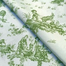 Tecido Jacquard Estampado Toile de Jouy Para Decoração 2,80m de Largura Diversas Cores e Tamanhos - Toile de Jouy - Visão 16